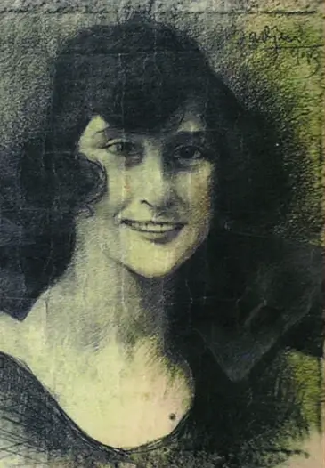 Contardo Barbieri (1900 - 1966) Marchesa M. A. Pallavicino (1933) Carboncino, cm 50 x 42